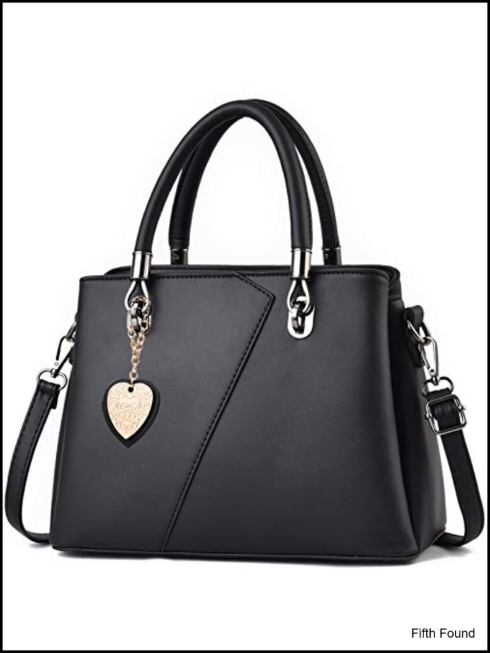PU Leather Satchel Top-Handle Handbag Medium Purse Adjustable Strap